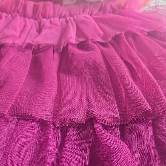 Pink and Purple Ruffled Mini Dress - Picture 3 of 4